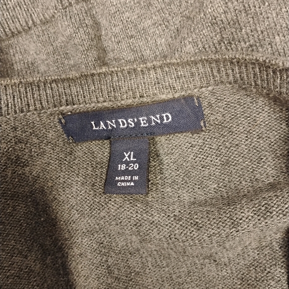Lands' End Gray Embroidered Women's Cardigan Sweater Size XL 18-20 - Picture 6 of 7